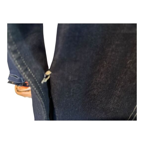 Vintage Sport Collection Dark Blue Denim Trench Coat Size 14 Fall - Picture 14 of 16